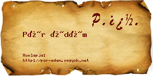 Pór Ádám névjegykártya